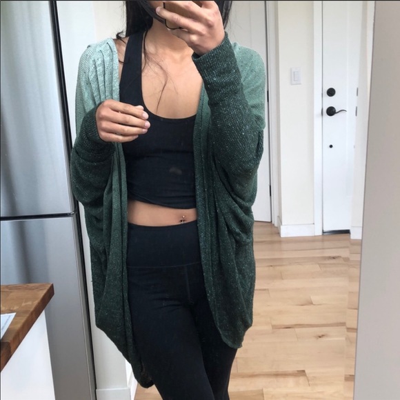 YFB Green Ombré Knit Open Sweater Cardigan - Picture 3 of 7